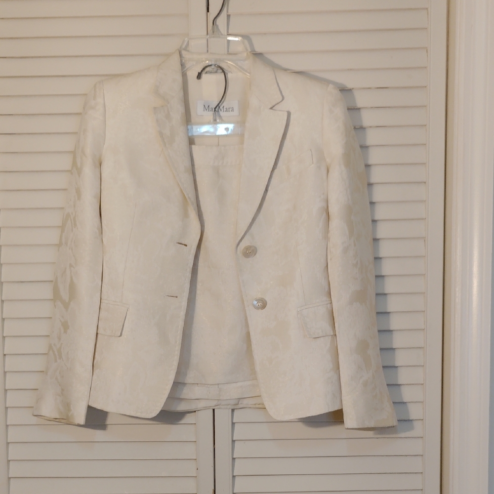 MaxMara Cream Skirt Set